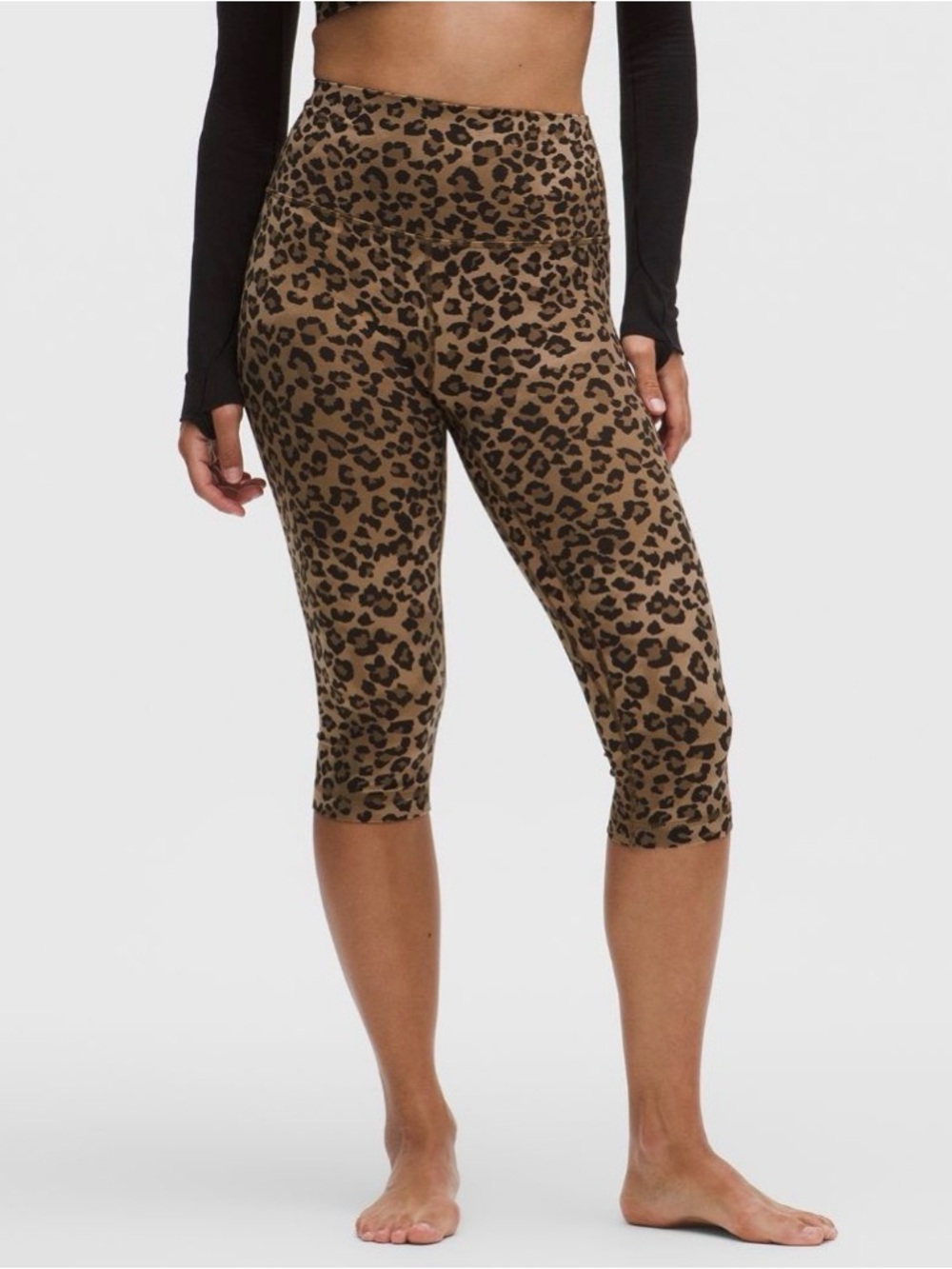 Lululemon Align High Rise Crop 17” True Leopard Multi size 4 NWT